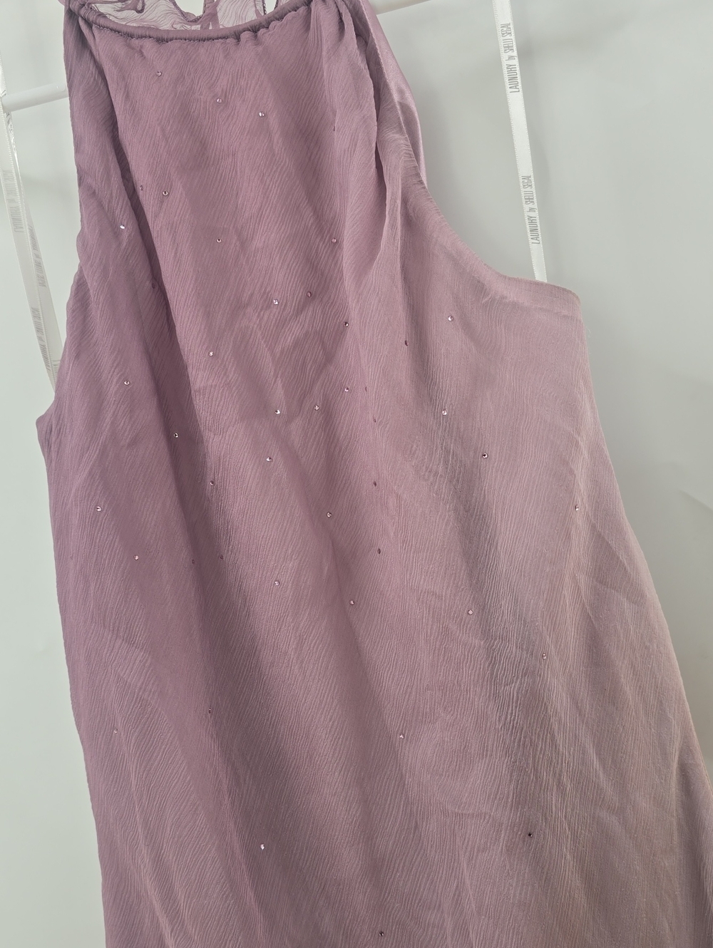 Laundry By Shelli Segal Lavender to Yellow SILK Halter High-Low Dress - Picture 3 of 9